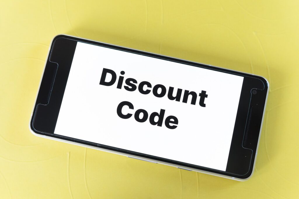 discount, code, advertising