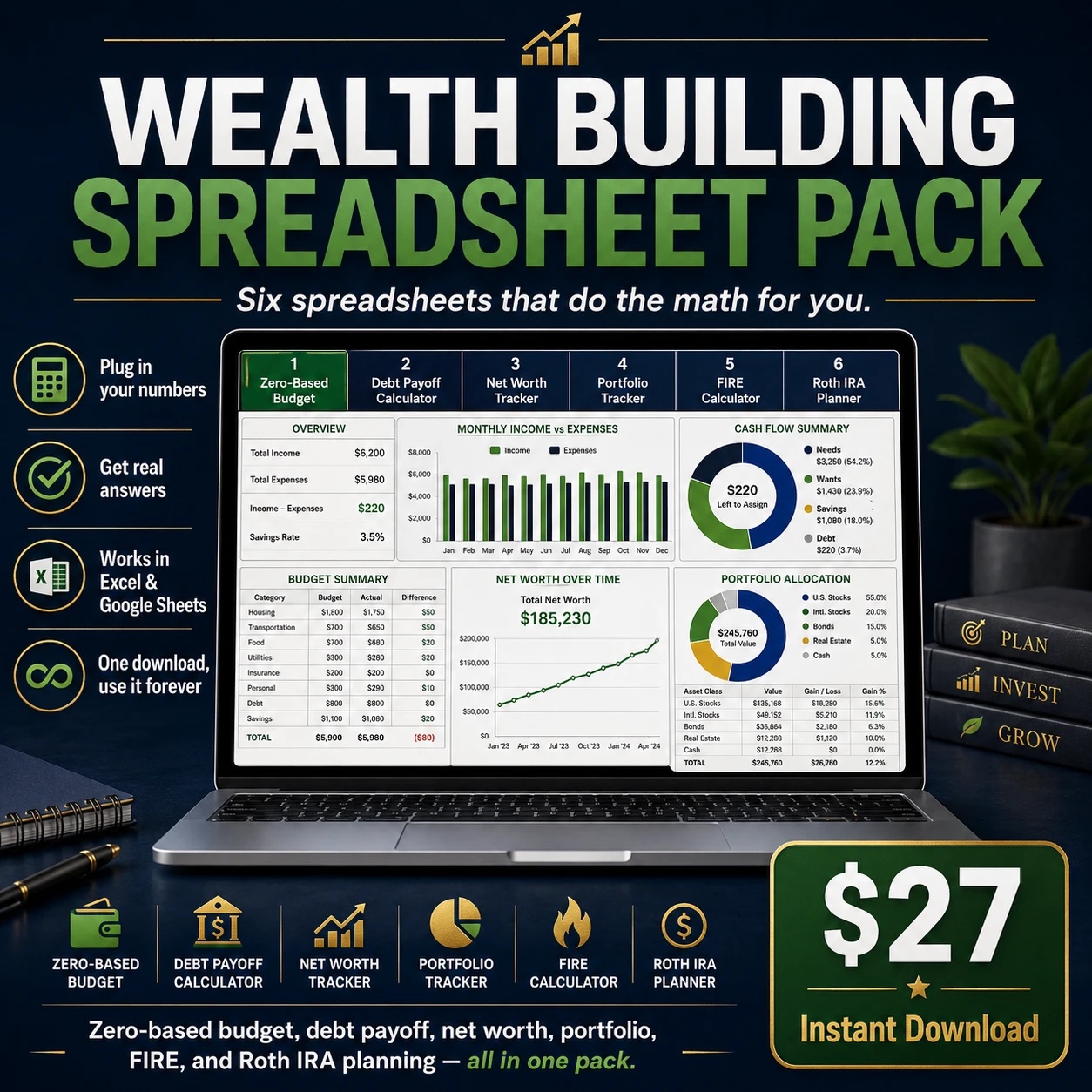 Wealth Building Spreadsheet Pack