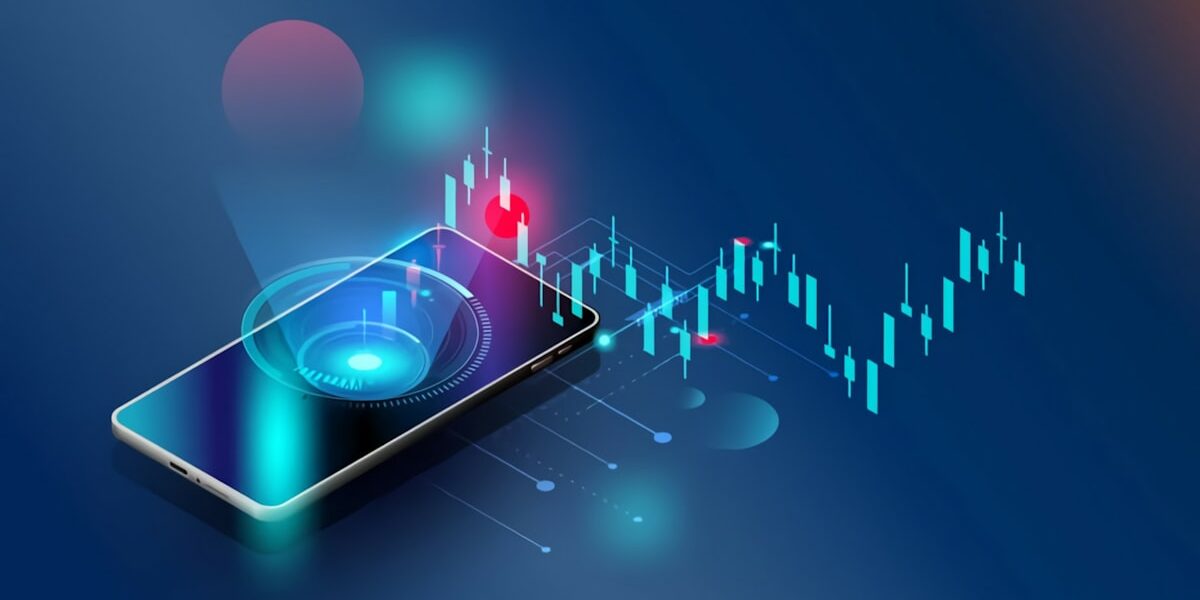 Best S&P 500 index funds hero image, stock chart on a smartphone
